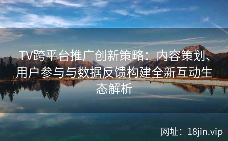 TV跨平台推广创新策略：内容策划、用户参与与数据反馈构建全新互动生态解析